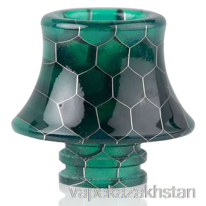 Vape Smoke 510 Cone Snake Skin Resin Drip Tip Green